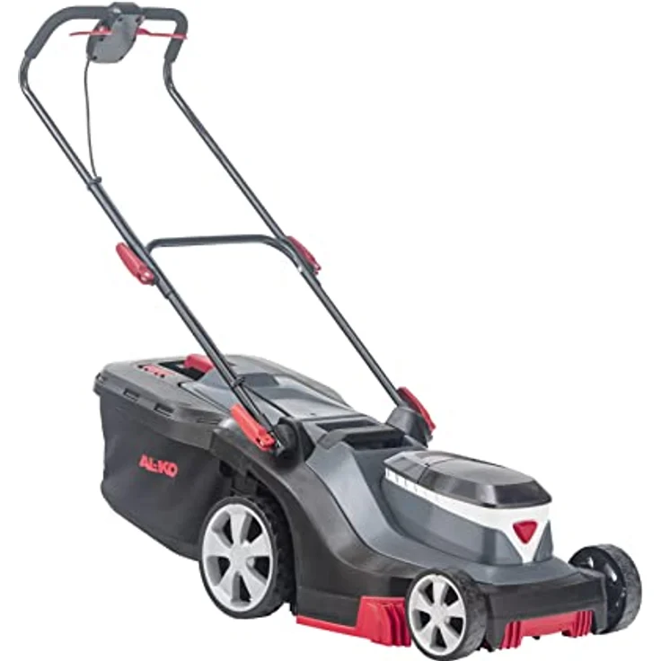 AL-KO Akku-Rasenmäher 38.2 Li Comfort, 38 cm Schnittbreite, Akkufach für bis zu 2 Akkus 18 V Li-Ion, für Rasenflächen bis 300 m², 6-fache zentrale Schnitthöhenverstellung, Schwarz-grau – Bild 1