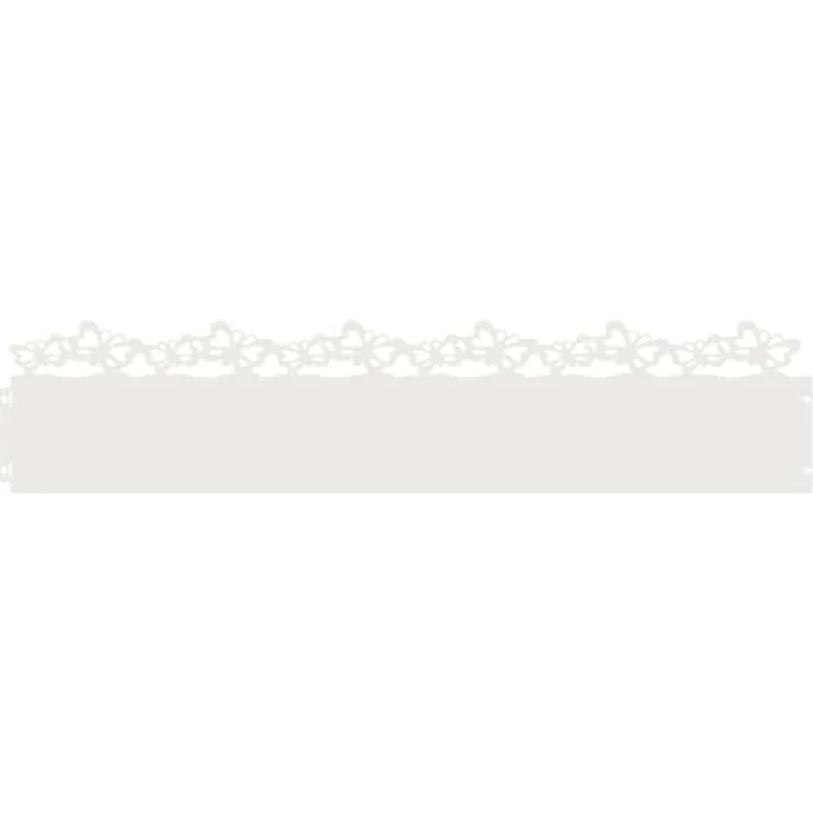 vidaXL Rasenkanten 30 pcs Weiß, langlebige Metallrasenbarriere 103 x 0,05 x 22 cm für Garten- und Terrassenumrandung – Bild 1