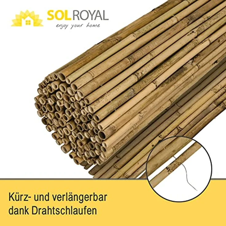 Sol Royal SolVisionPremium B38 Sichtschutzmatte Bambus 100cm, 250cm – Bild 9