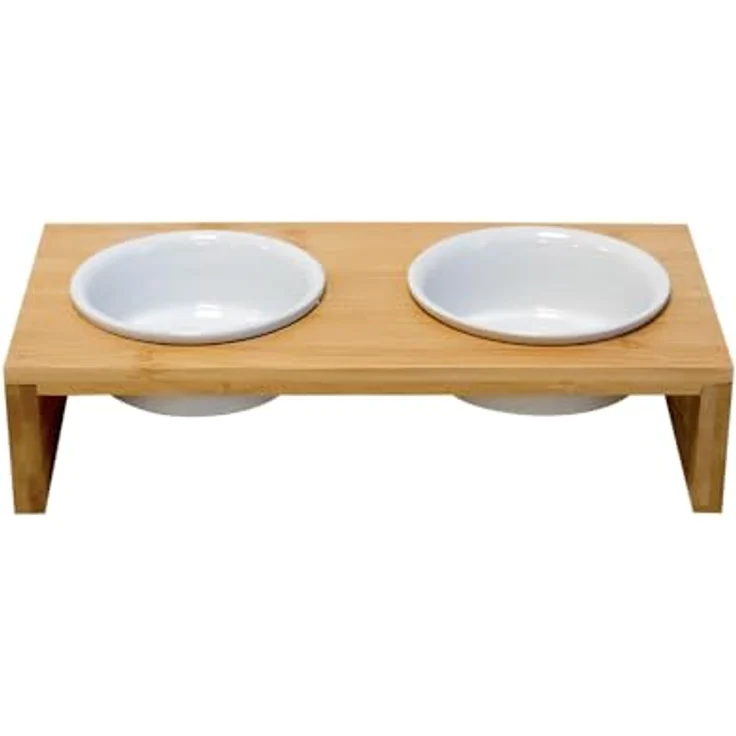 Nobby Hunde Futterbar Ilus, elegantes Napf-Set mit keramischen Näpfen, rutschfest und spülmaschinengeeignet – Bild 1