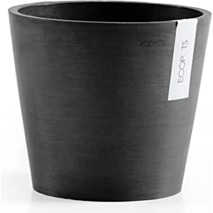 ECOPOTS | Blumentopf Gross | Amsterdam | 30 cm Durchmesser | anthrazit | Übertopf groß | Plant Pot | Flower Pot | 30 cm (Durchmesser) x 26,3 cm (Höhe)