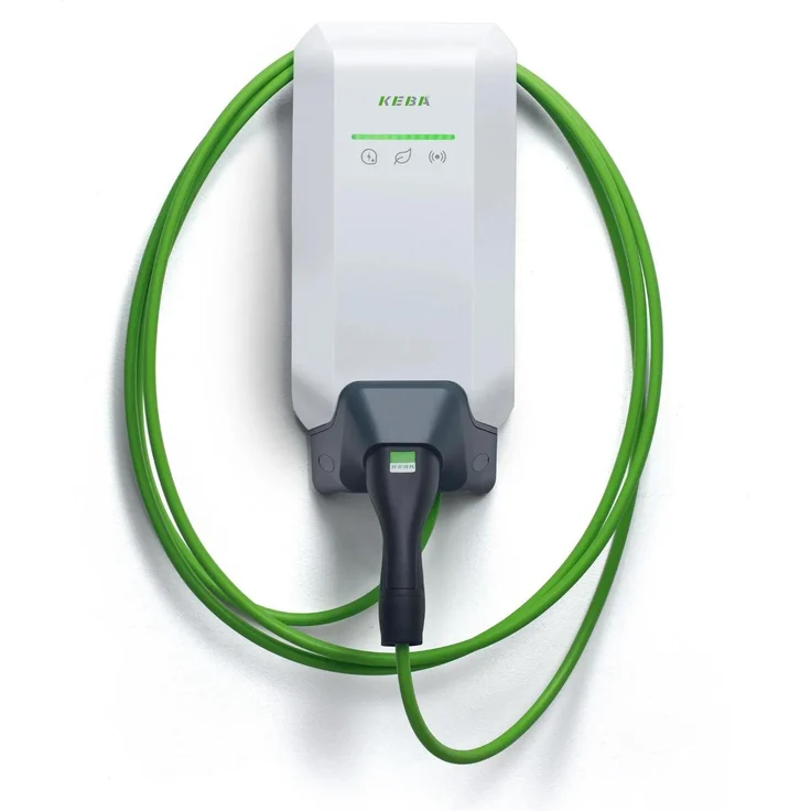 Keba Wallbox 22kW-3phase, Elektroauto Ladestation mit Typ 2 Anschluss, 32 A, fest verdrahtet, weiß