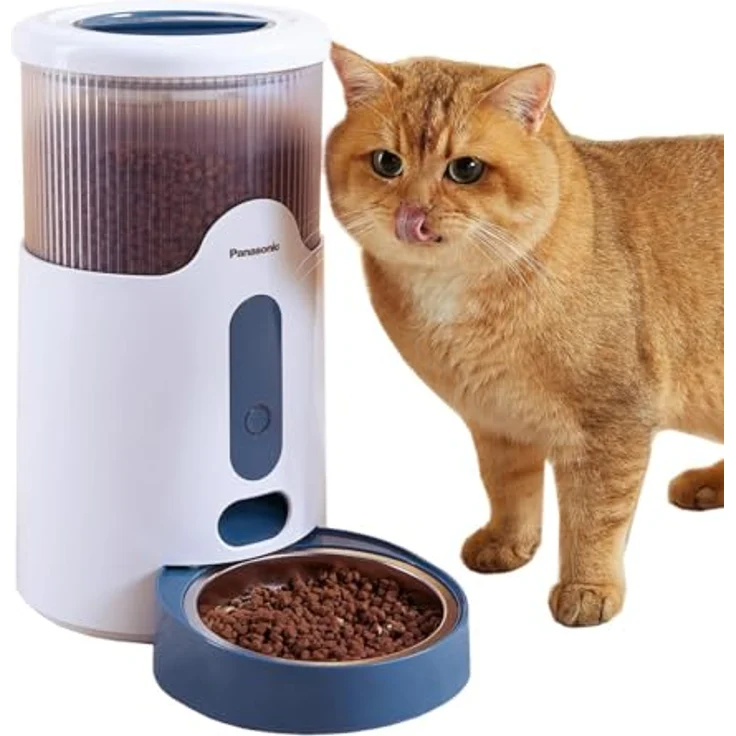 Panasonic CP-JNF01CW Smart Pet Feeder, automatischer Futternapf mit 2,8 l Fassungsvermögen und App-Steuerung für Katzen und kleine Hunde – Bild 1