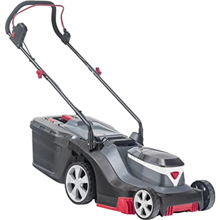 AL-KO Akku-Rasenmäher 3.82 Li Easy, 38 cm Schnittbreite, Akkufach für bis zu 2 Akkus 18 V Li-Ion, für Rasenflächen bis 300 m², 6-fache zentrale Schnitthöhenverstellung, Schwarz-grau – Bild 1