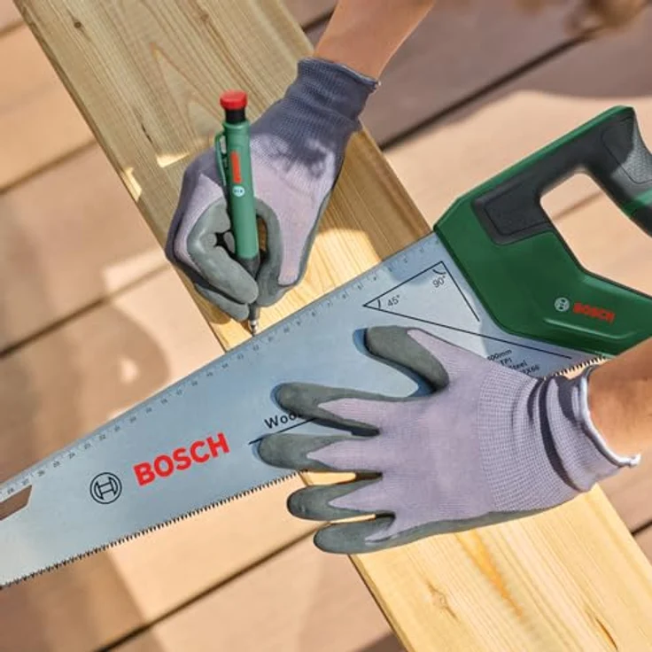 Bosch Professional Handsäge 400 mm, ergonomisches Design mit Soft-Grip, SK5-Stahl, induktiv gehärtete 3-PT-Zähne, integrierte Winkelmarkierungslehre – Bild 4