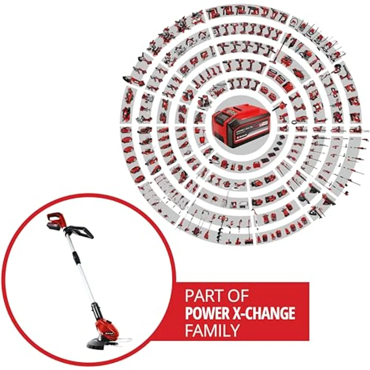 Einhell Power X-Change GE-CT 18 Li, Akku-Rasentrimmer mit 24 cm Schnittbreite, 18V Li-Ionen, 2,5 Ah Akku im Set – Bild 3