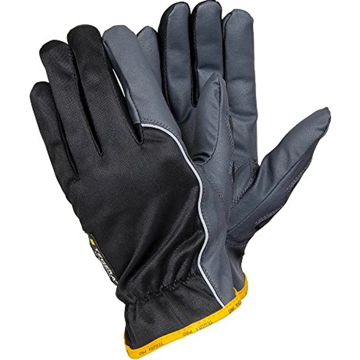 Ejendals Handschuh ''Tegera 9100'' aus Synthetikleder Größe 8, 1 Stück, schwarz / grau / gelb, 9100-8