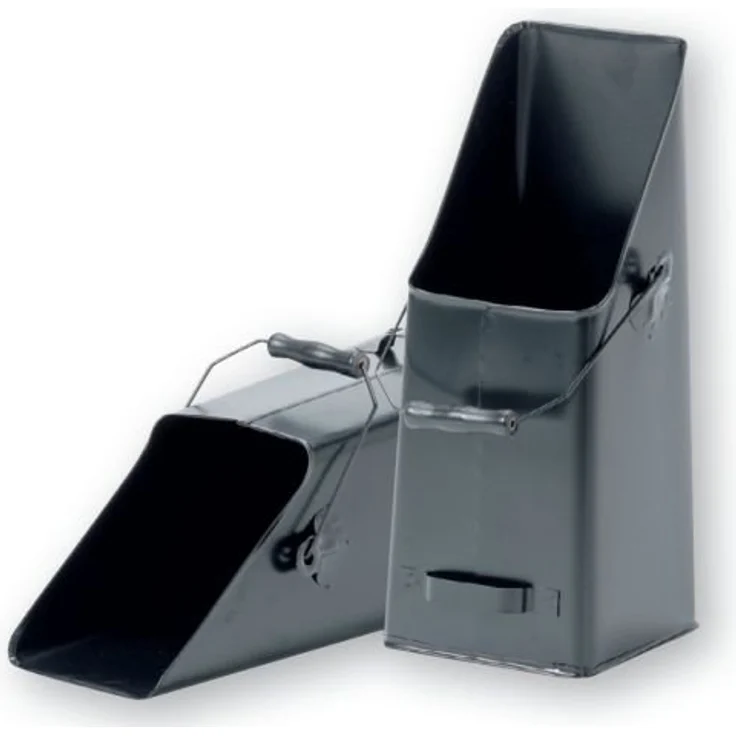 FIREFIX 2180 Kohle- / Pelletschütte mit Haltegriffen, Stahl schwarz, 210 x 210 x 500 mm (BxTxH)
