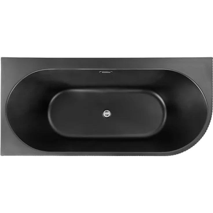 Beliani, Badewanne GOCTA (280 l, 80 cm), mattschwarz, für zwei Personen geeignet – Bild 8