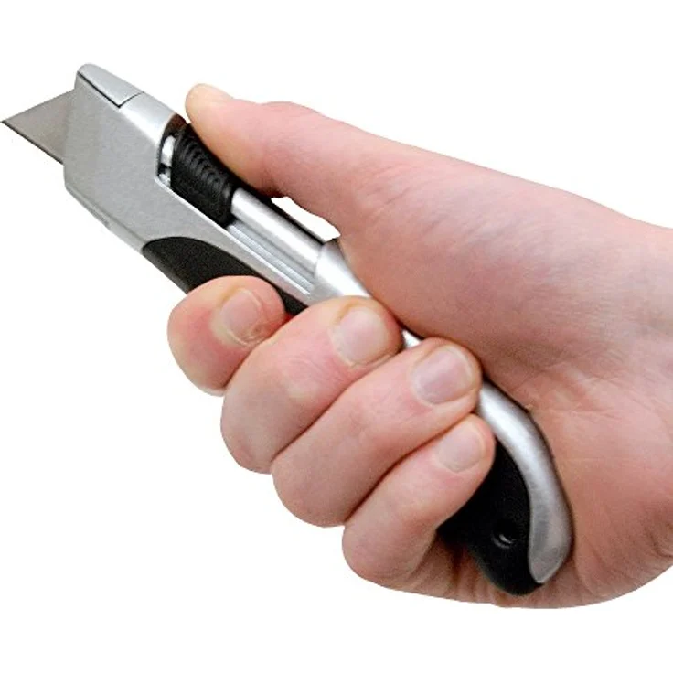 Peddinghaus Cuttermesser TopSecurity 2K Griff, selbsteinziehend, 10x 25 mm, inkl. 5 Ersatzklingen, doppelte Sicherheit, TÜV-GS geprüft – Bild 3