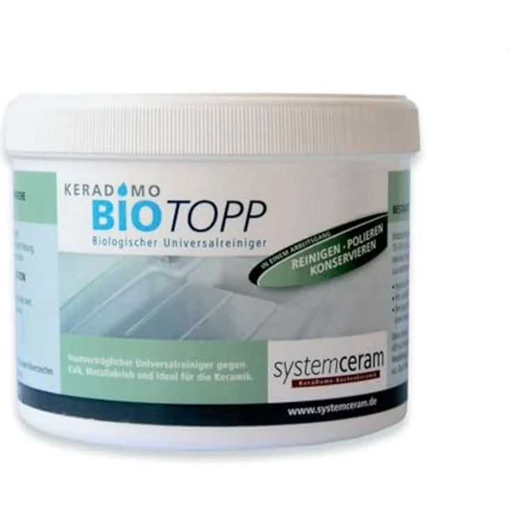 Systemceram BioTopp, Küchenreiniger für Keramikspülen ohne CleanPlus, 350 ml mit Schwamm – Bild 4