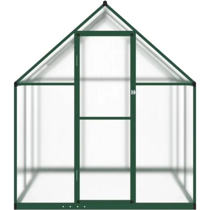 vidaXL Gewächshaus mit Fundamentrahmen Grün 169x169x195 cm Aluminimum, UV-beständige Platten, durchdachtes Design – Bild 3