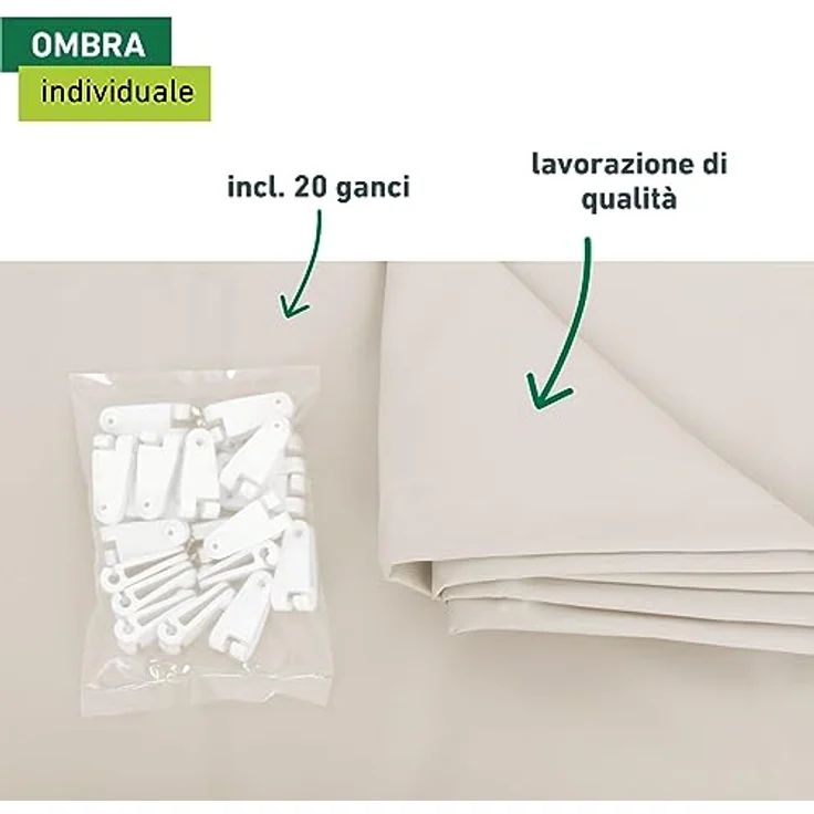 Windhager Sonnensegel für Seilspanntechnik, Wintergarten und Terrassen Beschattung, Seilspannmarkise, 270 x 140 cm, Uni Weiß, 10874 – Bild 5