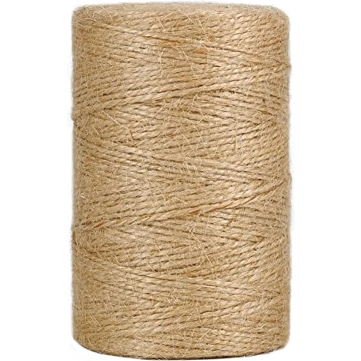 Vivifying 200m Jute-Schnur, Braun, 1mm Durchmesser, ideal für Garten, Basteln und Pflanzenpflege