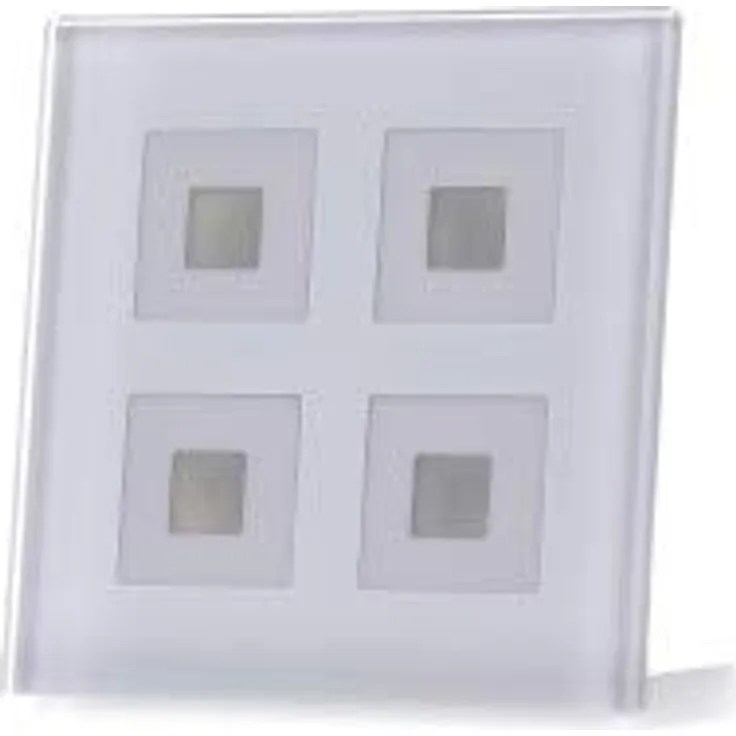 MDT Glastaster 4-fach Plus, Weiß BE-GT04W.01, Schalter-Zubehör für moderne Steuerungssysteme
