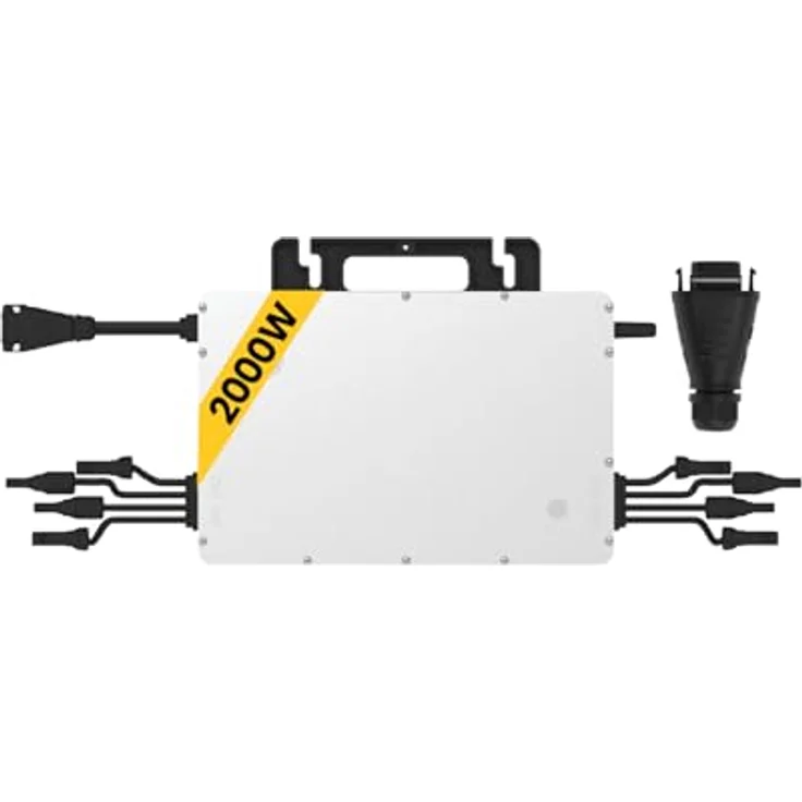 EPP.Solar® Hoymiles HMS-2000 WIFI Wechselrichter, leistungsstarker 4-in-1-Wechselrichter bis zu 2000 VA, robustes Design in Schwarz – Bild 1