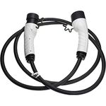 VHBW Ladekabel Typ 2 zu Typ 2 für Peugeot 3008/308 Hybrid, 3-phasig, 16 A, 11 kW, 3 m, schwarz/weiß