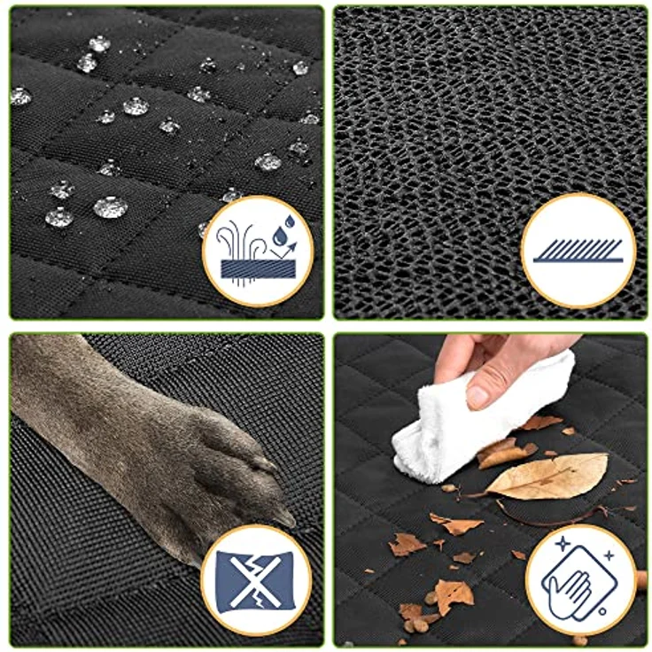 Kingsleeve® Autoschondecke Wasserdicht Kratzfest Universal Sichtfenster Sitzgurt rutschfest Hundedecke für Auto Rücksitz Rückbankschutz Hunde SUV – Bild 3
