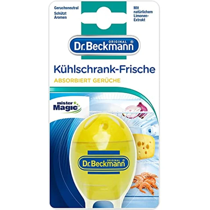 Dr. Beckmann mister Magic Kühlschrank Frische, 40g Geruchsabsorber zur Aromaerhaltung mit Limonen-Extrakt – Bild 2
