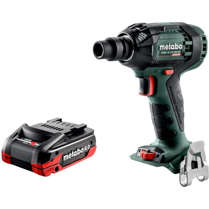 Metabo SSW 18 LTX 300 BL, Akku Schlagschrauber 18 V mit 300 Nm, inkl. 4,0 Ah LiHDX Akku, ohne Ladegerät