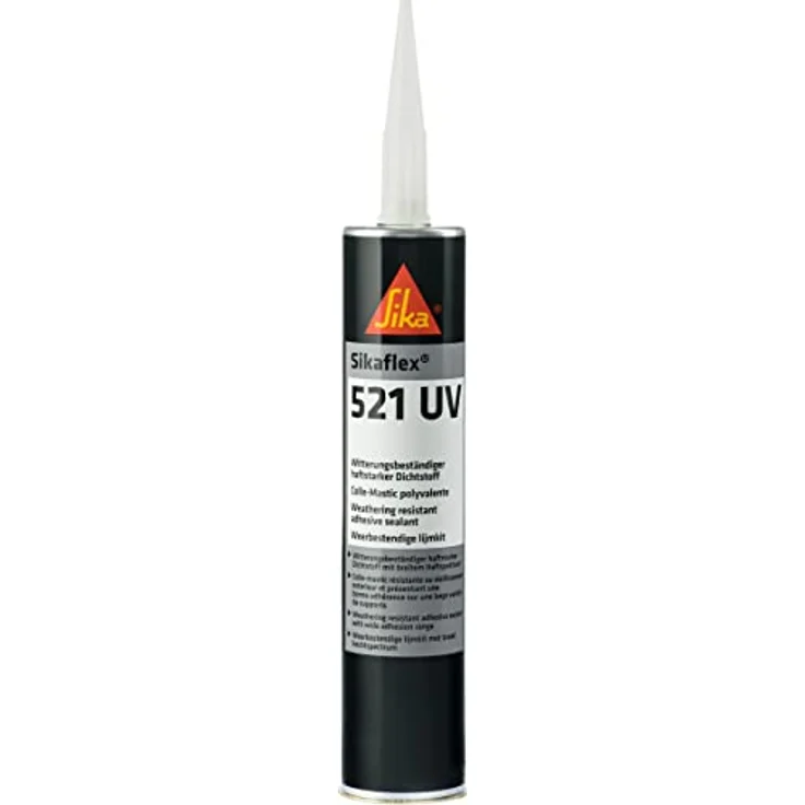 Sika Sikaflex-521 UV, witterungsbeständiger Dichtstoff, 300 ml, schwarz (Alte Version - Neu Sikaflex-522) – Bild 1