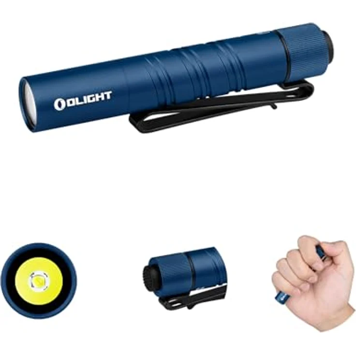 OLIGHT I3T 2 Mini Taschenlampe, 200 Lumen, kompakt, 2 Lichtmodi, IPX8 wasserdicht, Midnight Blau – Bild 1