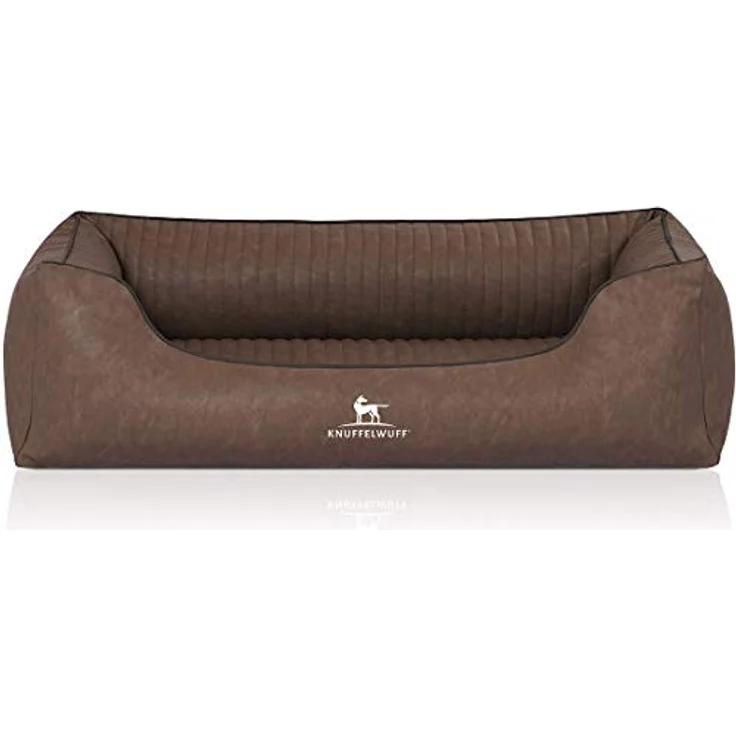 Knuffelwuff Orthopädisches Hundebett Chesapeake, XL 105 x 75cm, Braun, abnehmbarer Bezug, formstabil, leicht zu reinigen, für große und kleine Hunde – Bild 2