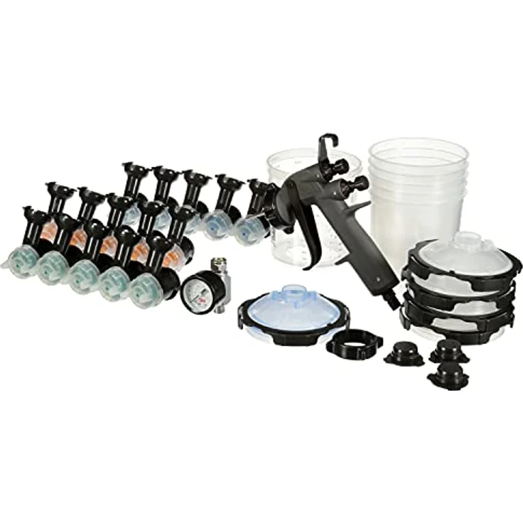 3M Lackier-Starter-Paket - 3M Performance Spray Gun 26778, inkl. PPS 2.0 Lackverarbeitungssystem, 15 austauschbare HVLP-Düsen, Ventil zur Luftstromregelung; zur Autolackierung – Bild 2