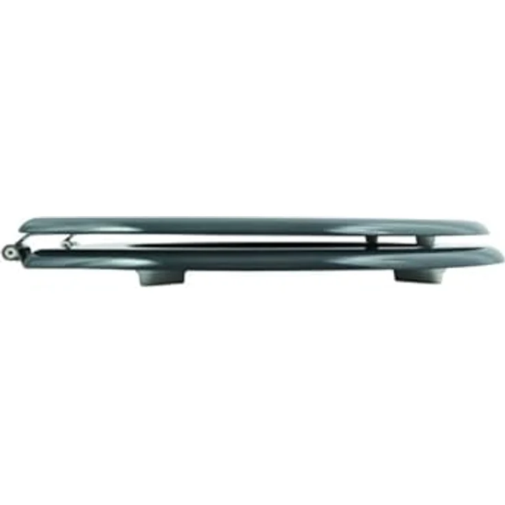 MSV WC-Sitz MDF, 45 cm x 37 cm x 5,6 cm, dunkelgrau, feuchtigkeitsbeständig mit stabilen Edelstahlscharniere – Bild 4