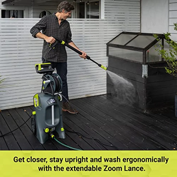 AVA Hochdruckreiniger Evolution P60 XL, 145bar, 500L/h, 2100W - inkl. Terrassenreiniger, 8m Schlauchtrommel, Variodüse, Dreckfräse, Hochdruckwasserpistole & Zoomlanze – Bild 2
