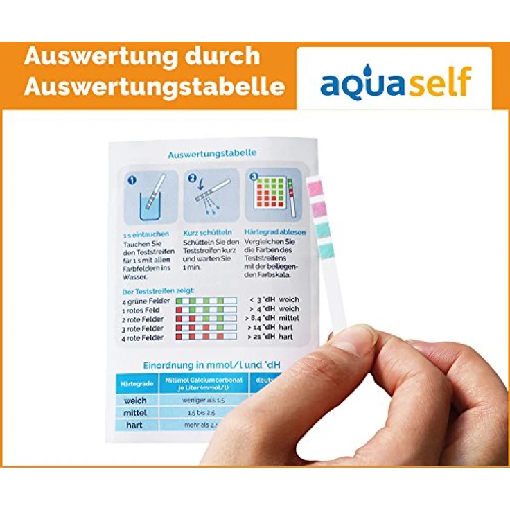 Wasserhärte Teststreifen-dH / 7 Stück – Bild 5