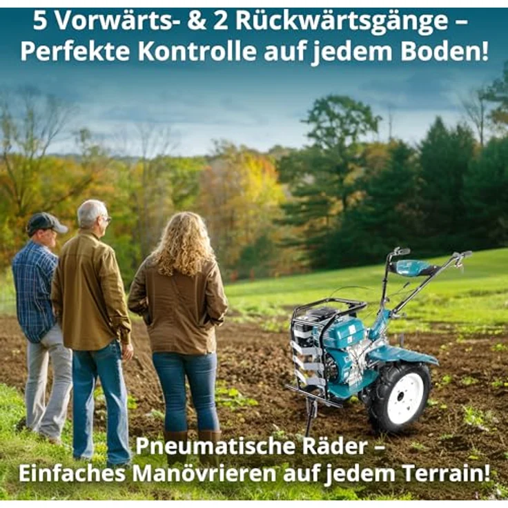 Könner & Söhnen Benzinmotorhacke KS 9HP-1350G-3 (400), 1-St., Benzin-Bodenhacke mit 134 cm P_flugbreite – Bild 5