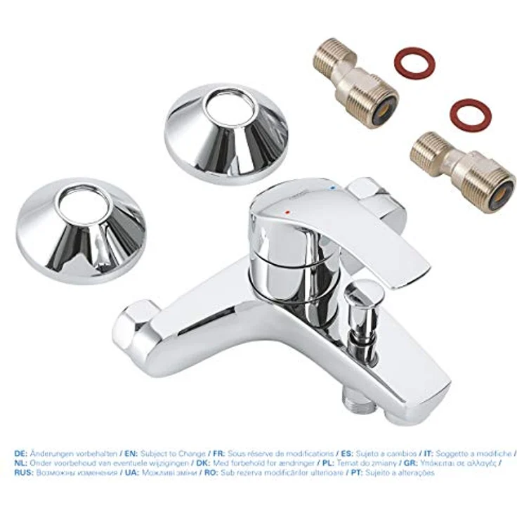 Grohe Eurosmart Einhand-Wannenbatterie, mit integriertem Temperaturbegrenzer und Grohe SilkMove Kartusche, chrom – Bild 4