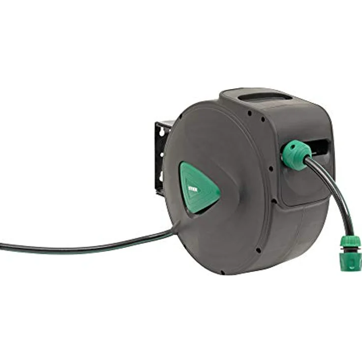 STIER Garten Schlauchtrommel SGS-200 20+2 m mit Sprühpistole automatisch schwenkbar Gartenschlauch – Bild 2