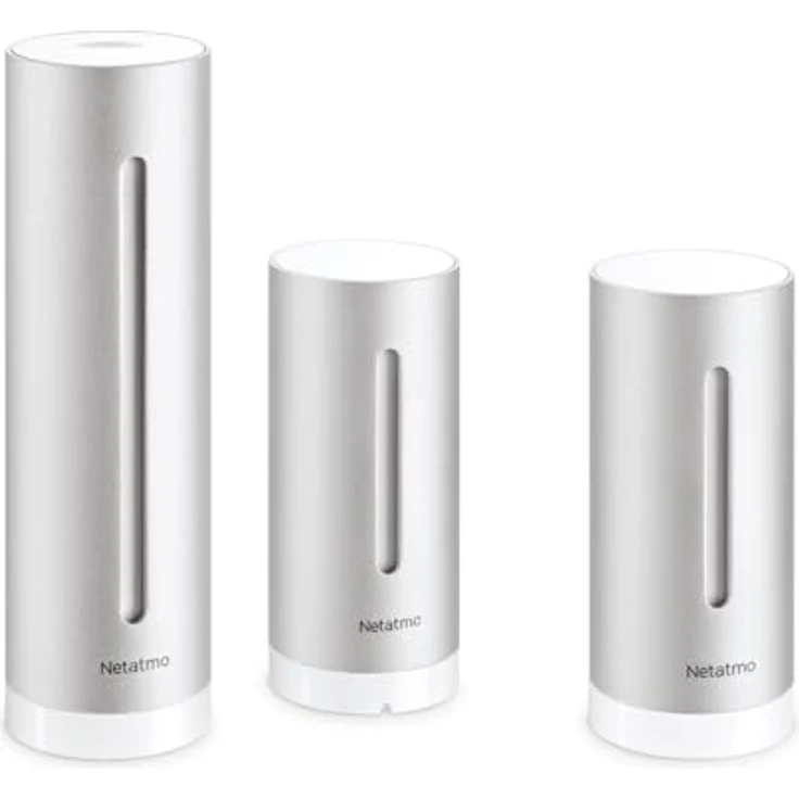 Netatmo NBU-NWS-NIM-EU, Innen- und Außen-Wetterstation mit drahtlosem Außensensor, Zusatzmodul, Kompatibel mit Alexa, Google Home und Apple HomeKit – Bild 1