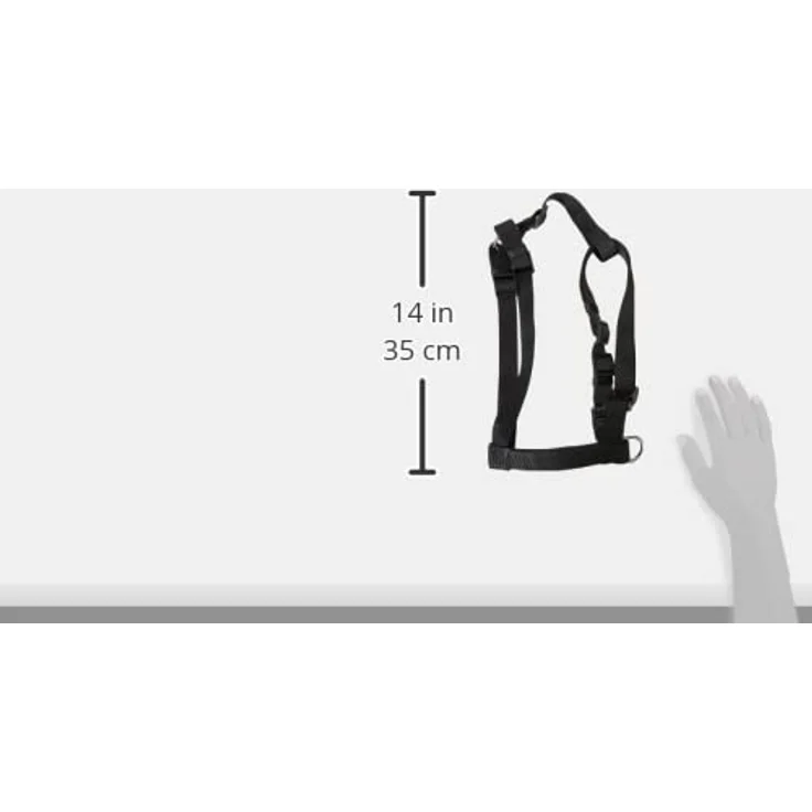 Trixie Classic H-Geschirr schwarz L-XL: 75-100 cm/25 mm – Bild 4