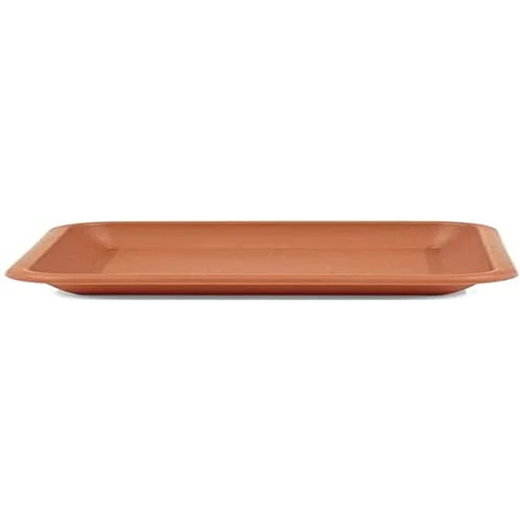 Greemotion Blumentopfuntersetzer Jana in Terracotta - Quadratischer Pflanzenuntersetzer aus frostbeständigem Kunststoff, 49 x 49 cm – Bild 1