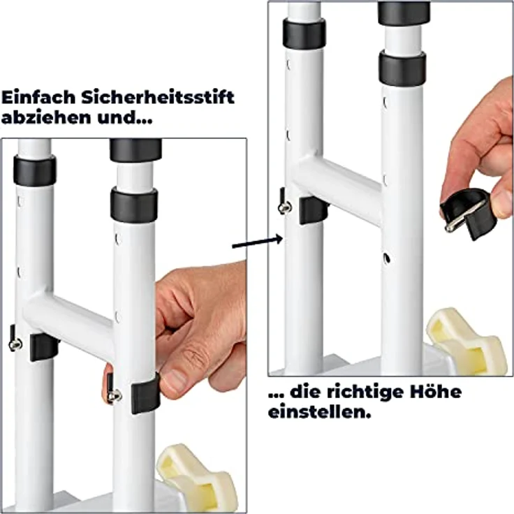 flexilife Premium Badewannen-Einstiegshilfe, bis 130 kg, individuell anpassbar, Farbe Weiß, ergonomisches Design, werkzeugfreie Montage – Bild 5