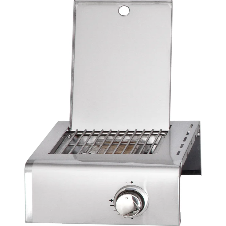 ALLGRILL ALL'GRILL Chef XL Steakzone Keramikbrenner 3,5 kW 60x34x14 cm, Gasgrill mit separatem Regler und Zündknopf, inkl. Anleitung und Montagematerial, blau