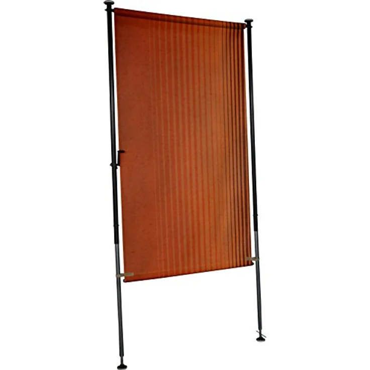 Angerer Freizeitmöbel Klemm-Senkrechtmarkise Nr. 100 orange/braun, BxH: 120x225 cm, gestreift aus Polyacryl – Bild 2