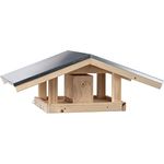 Dehner Natura Wildvogel-Futterhaus Karwendel, mit 4 Knödel-Haken und Futterschublade, 27.7 x 71.4 x 52 cm, Fichtenholz Natur/Blech - Preisvergleich