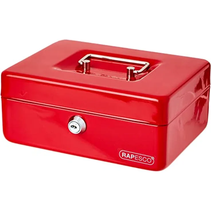 Rapesco SB0008R1 Geldkassette, 20cm, Rot