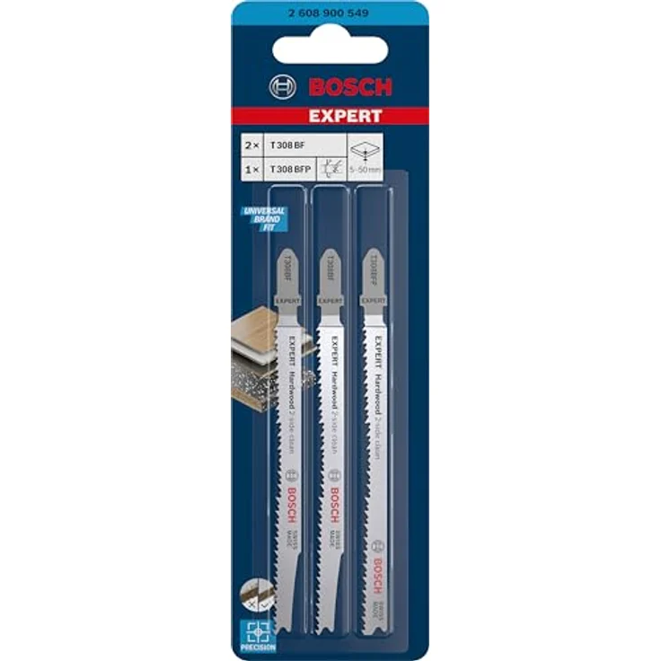 Expert ?Hardwood 2-side clean? Stichsägeblatt-Set,2-tlg., T308BF-BFP – Bild 2