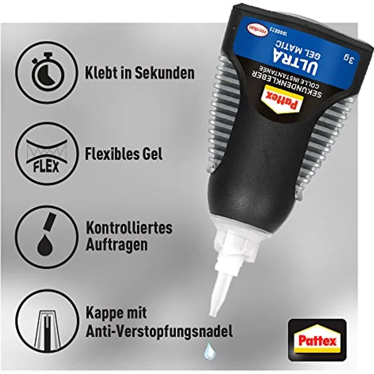 Pattex Sekundenkleber Ultra Gel Matic lösungsmittelfrei 3g - Preisvergleich – Bild 4
