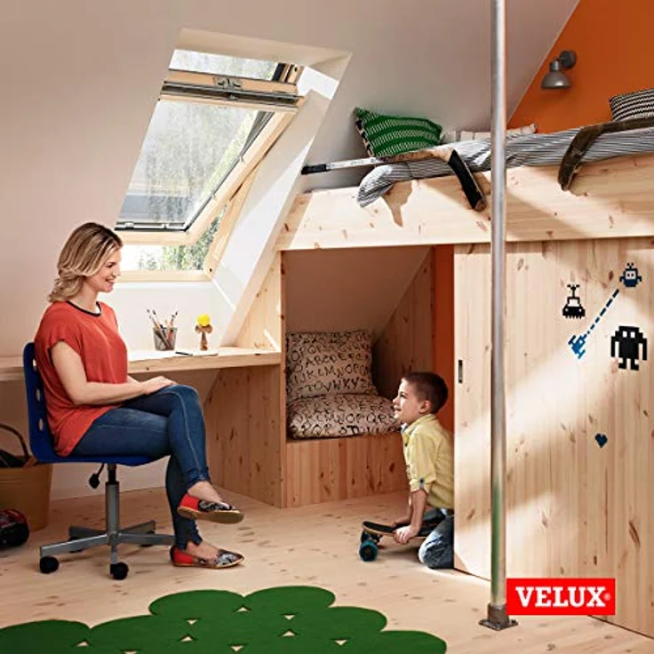 VELUX MHL PK00 5060, Manuelle Hitzeschutz-Markise für Dachfenster, Lichtfilterung, Schwarz – Bild 7