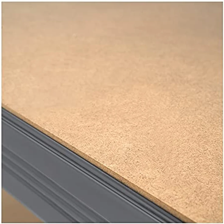 STIER Steck-Fachbodenregal, Fachlast 350kg, Feldlast 1750kg, HxBxT 1800x900x450 mm, stabiles Stahlgestell, 5 Böden, Lagerregale – Bild 4