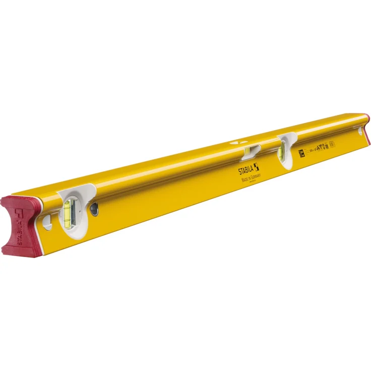 STABILA Wasserwaage Type R 300, 100 cm, verwindungssteifes Alu-R-Profil, 1 Horizontal-Libelle, 2 Vertikal-Libellen, stoßdämpfende Endkappen, integrierte Rutsch-Stopper, Made in Germany – Bild 1