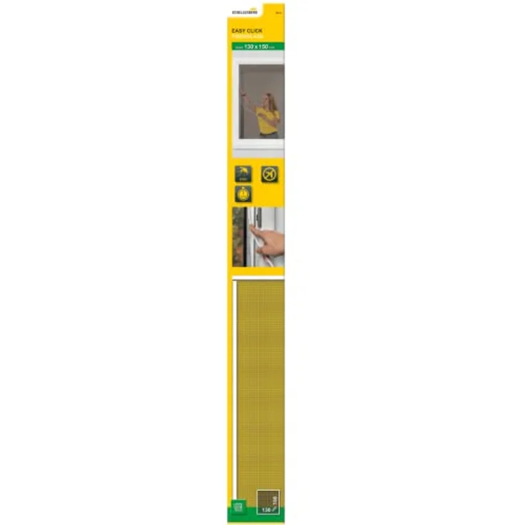 Schellenberg 70471 Fliegengitter Fenster Easy Click mit Fiberglasgewebe ohne bohren, einfaches Einklicken des Insektenschutz Gewebes, Fliegennetz problemlos austauschbar, 130 x 150 cm, weiß – Bild 1