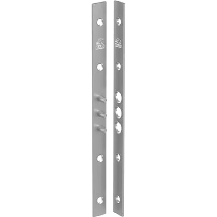 BASI Bändersicherung 4er Set, Scharnierseitensicherung für Holz-Türen, verzinkter Stahl, ohne Maueranker – Bild 2