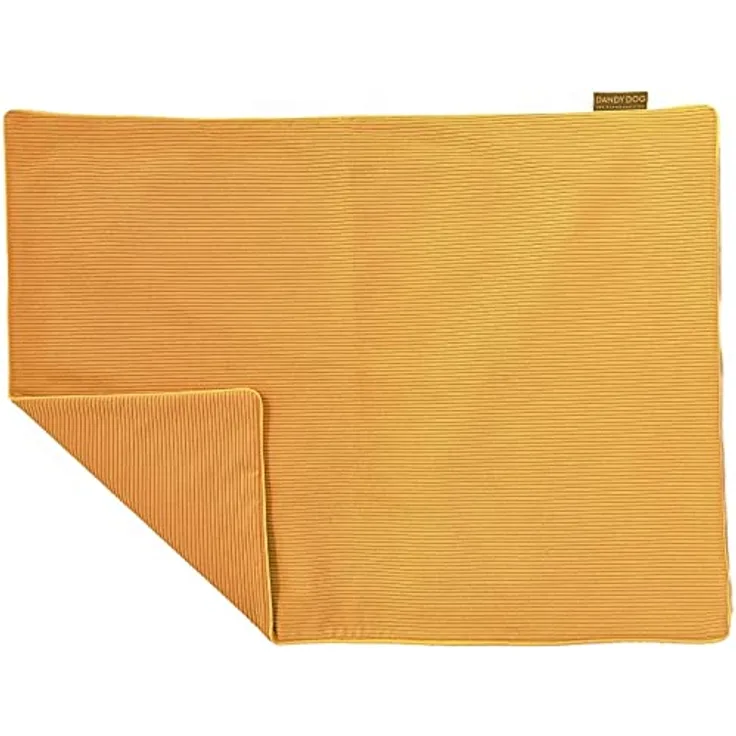 Dandy Dog Hundedecke Relax Mustard - waschbar Kuschelig robuster Samtcord hochwertige Qualität Made in Germany - Größe XL